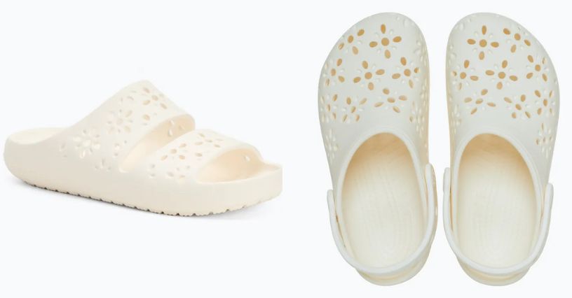 Klapki Crocs Classic Floral Cutout Sandal