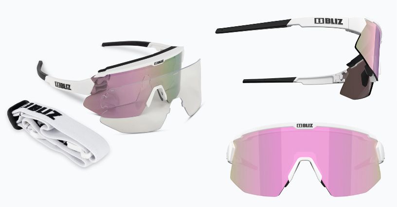 Okulary przeciwsłoneczne Bliz Breeze Small matt white/ brown rose multi/ clear