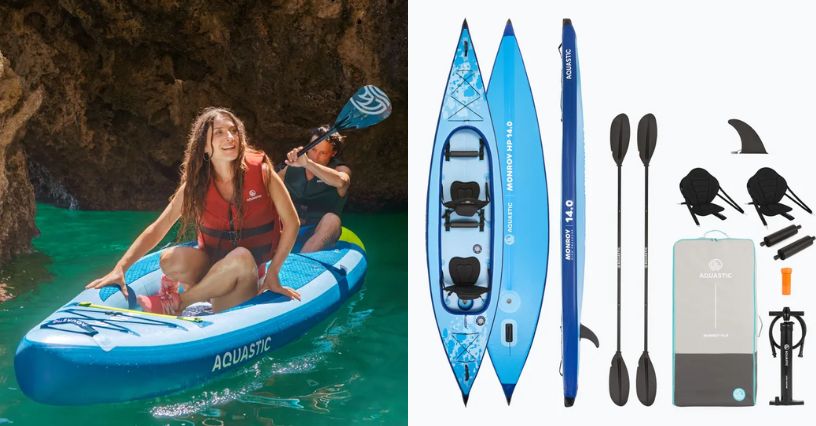 Para pływająca w SUP kajaku AQUASTIC Raglan 13'2" oraz SUP kajak   AQUASTIC Monroy 14'0"