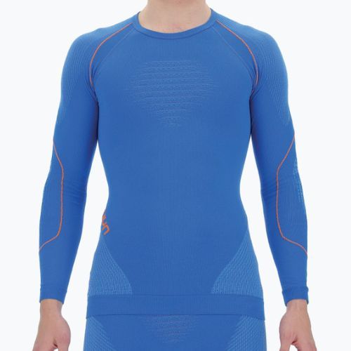 Bluza termoaktywna męska UYN Evolutyon UW Shirt blue/blue/orange shiny