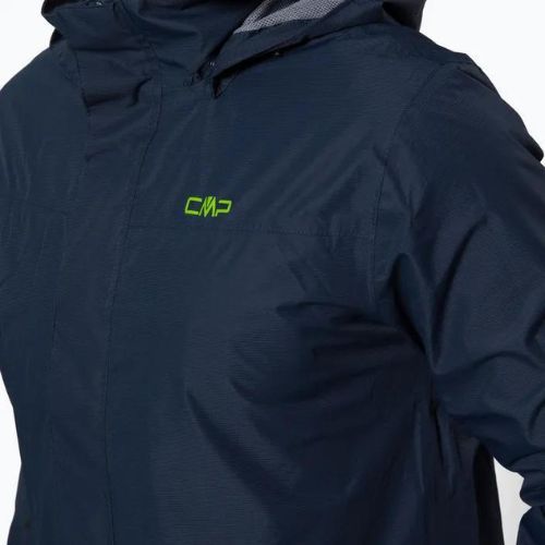 Kurtka przeciwdeszczowa męska CMP 39X7367 Snaps Hood black/blue