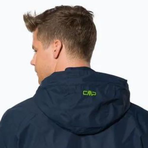 Kurtka przeciwdeszczowa męska CMP 39X7367 Snaps Hood black/blue