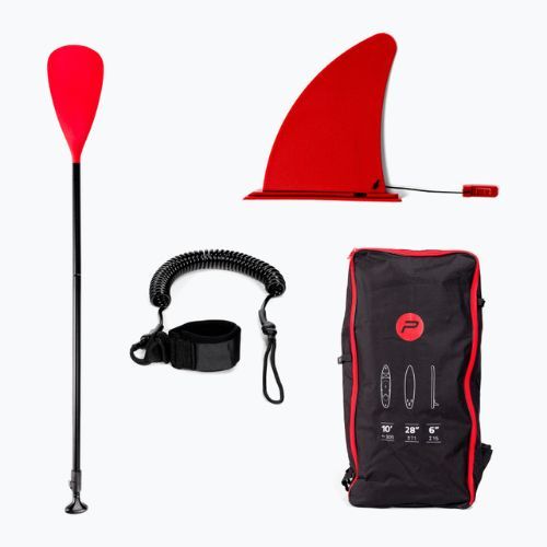Zestaw deska SUP pompowana Pure4Fun Basic SUP 10'5" white/black/red/grey