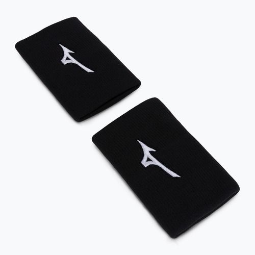 Frotki na nadgarstek Mizuno Wristband Long 2 szt. black/white