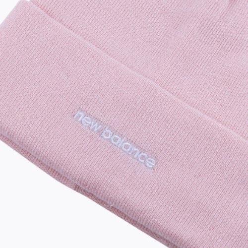 Czapka zimowa damska New Balance Knit Cuffed Beanie Embroider pink