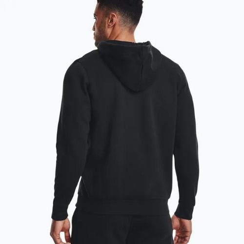Bluza męska Under Armour Essential Fleece FZ Hood black/white
