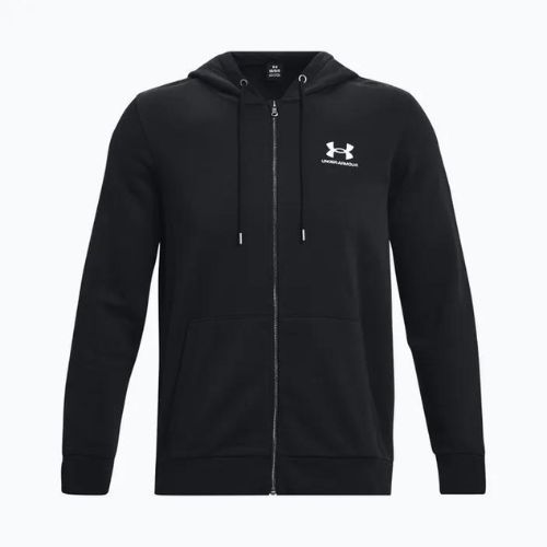 Bluza męska Under Armour Essential Fleece FZ Hood black/white