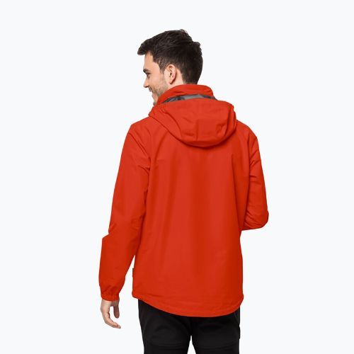 Kurtka przeciwdeszczowa męska Jack Wolfskin Stormy Point 2L strong red