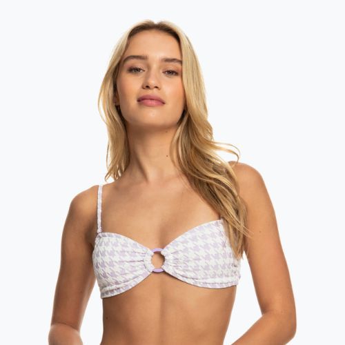 Góra od stroju kąpielowego ROXY Check It Bandeau purple rose