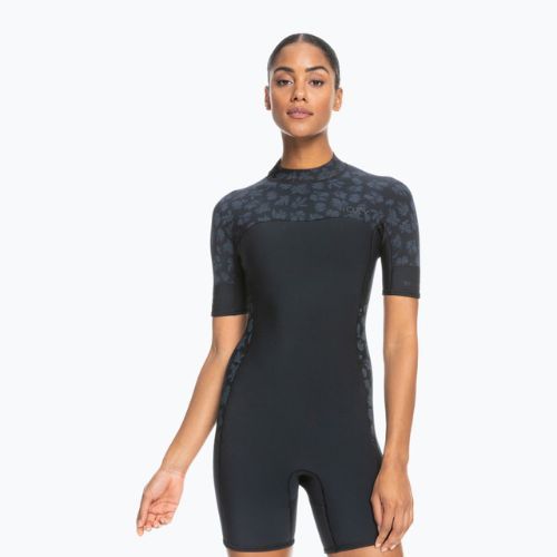 Pianka do pływania damska ROXY 2 mm Swell Series Back Zip Springsuit Qlock black