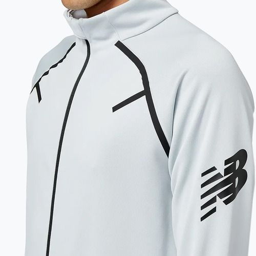 Bluza piłkarska męska New Balance Tenacity Football Training Track light aluminium