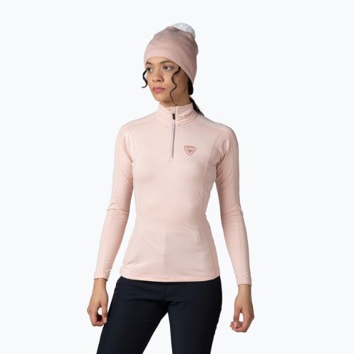 Bluza termoaktywna damska Rossignol Classique 1/2 Zip powder pink
