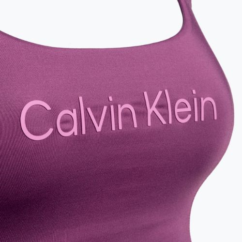 Biustonosz treningowy Calvin Klein Medium Support amethyst