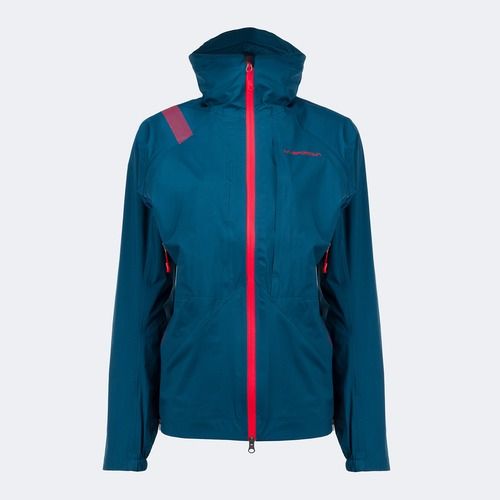 Kurtka przeciwdeszczowa damska La Sportiva Crizzle EVO Shell storm blue/cherry tomato