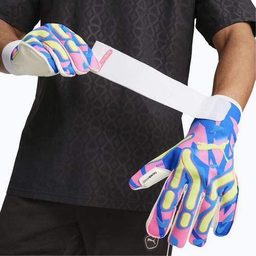 Rękawice bramkarskie PUMA Ultra Ultimate Energy Hybrid ultra blue/yellow alert/luminous pink