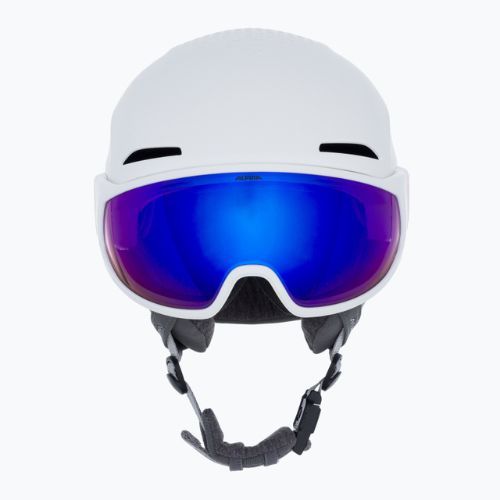 Kask narciarski Alpina Alto Q-Lite white matt/blue revo