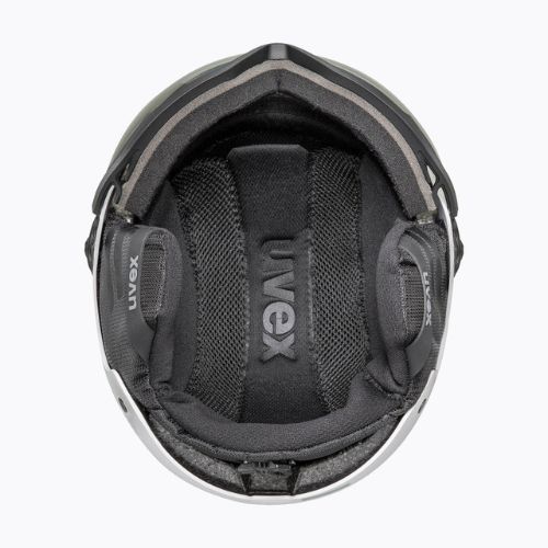 Kask narciarski UVEX Wanted Visor V white matt/variomatc smoke
