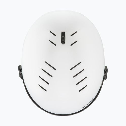 Kask narciarski UVEX Wanted Visor V white matt/variomatc smoke