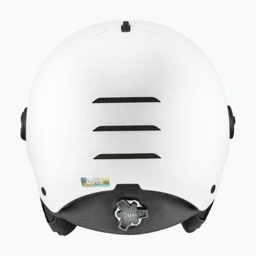 Kask narciarski UVEX Wanted Visor V white matt/variomatc smoke