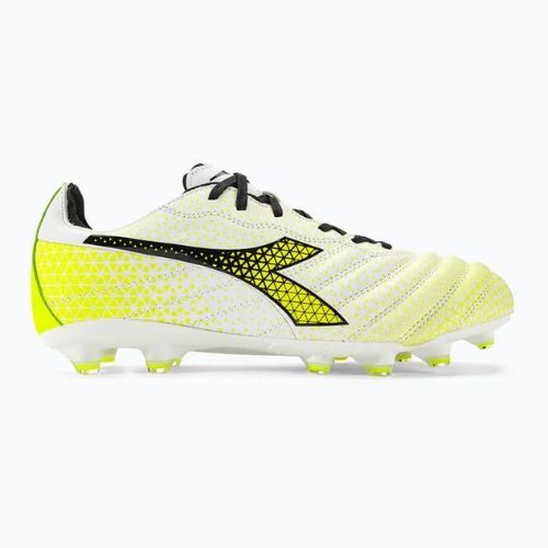 Buty piłkarskie męskie Diadora Brasil Elite GR LT LP12 white/black/fluo yellow