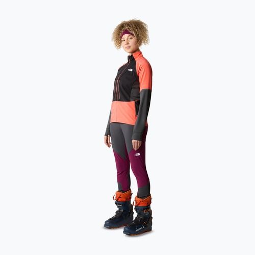 Kurtka softshell damska The North Face Dawn Turn Softshell FZ black/radiant orange/asphalt grey
