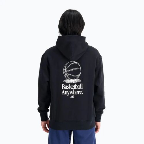 Bluza męska New Balance Hoops Fleece Hoodie black