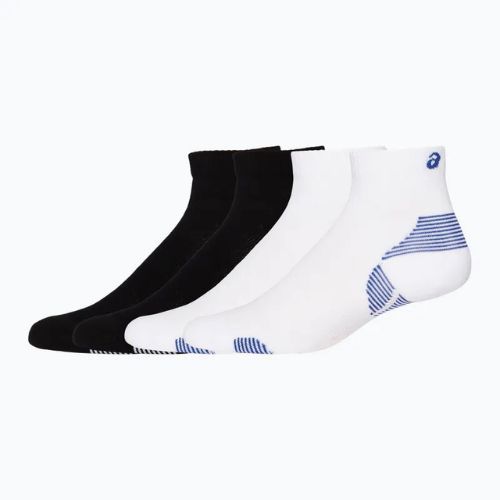 Skarpety ASICS Cushion Run Quarter 2 pary performance black/brilliant white