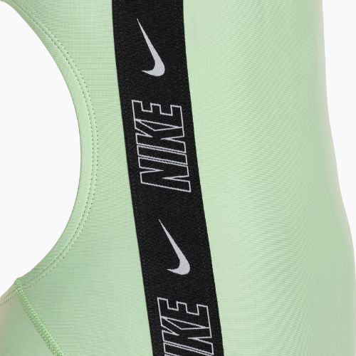 Strój pływacki jednoczęściowy damski Nike Logo Tape Fastback vapor green
