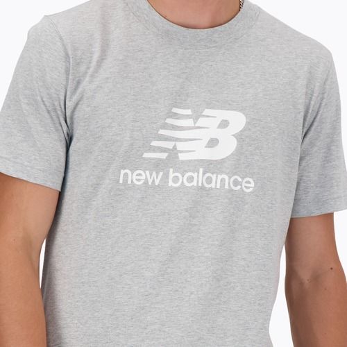 Koszulka męska New Balance Stacked Logo athletic grey