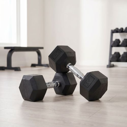 Hantel ogumowany XTREXO Hex 30 kg
