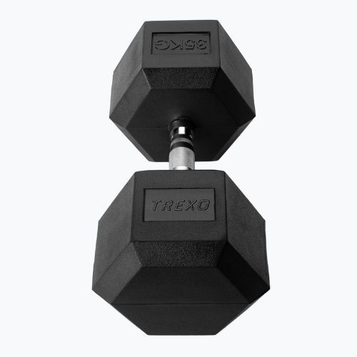 Hantel ogumowany XTREXO Hex 35 kg