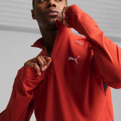 Bluza do biegania męska PUMA Run Cloudspun 1/4 Zip mars red