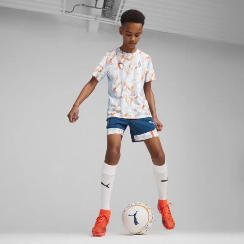 Spodenki piłkarskie dziecięce PUMA Neymar JR Creativity Training ocean tropic/hot heat
