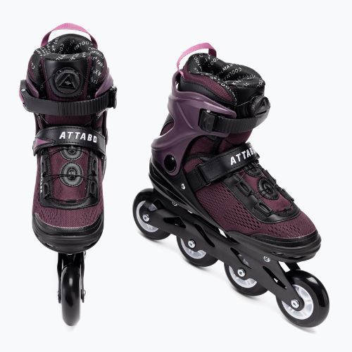 Rolki damskie ATTABO OneFoot Fitgo system fioletowe