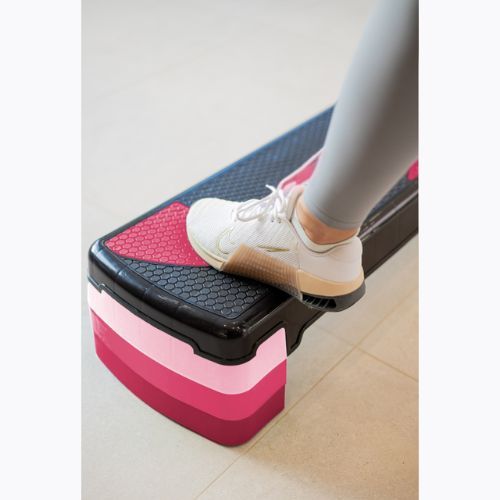 Step do aerobiku XTREXO 3 stopniowy max 250 kg różowy