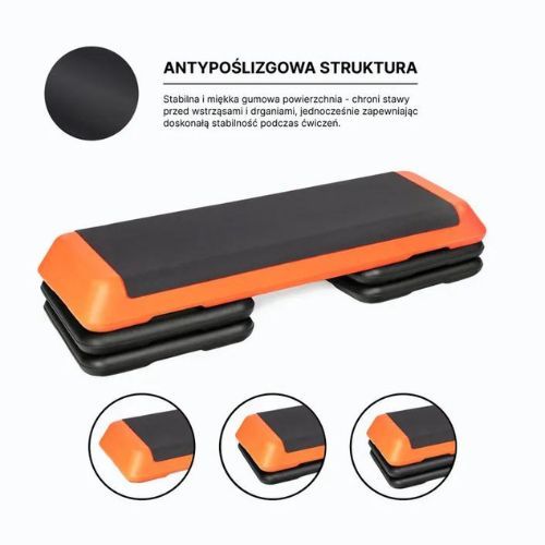 Step do aerobiku XTREXO Aerobic max stability pomarańczowy