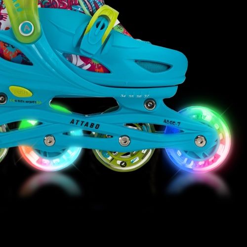 Rolki dziecięce ATTABO Turbojet LED niebieski