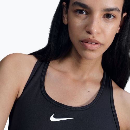 Biustonosz treningowy Nike Swoosh Medium Support black/white
