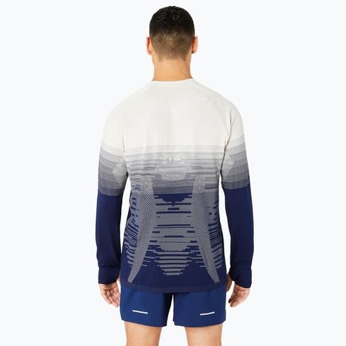Longsleeve do biegania męski ASICS Seamless birch/blue expanse
