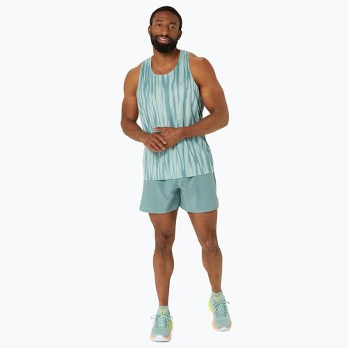 Koszulka do biegania męska ASICS Road All Over Print Singlet light celadon/celadon
