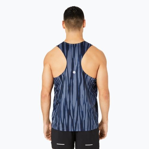 Koszulka do biegania męska ASICS Road All Over Print Singlet blue expanse/midnight
