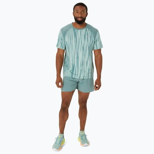 Koszulka do biegania męska ASICS Road All Over Print Top light celadon/celadon