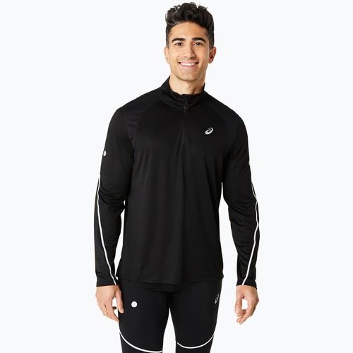 Lonsleeve do biegania męski ASICS Road Lite-Show 1/2 Zip performance black