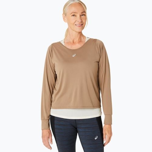 Longsleeve + koszulka do biegania damska ASICS Nagino Run pepper/oatmeal