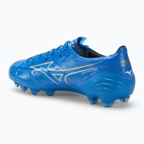 Buty piłkarskie męskie Mizuno α Japan FG white/laser blue/gold