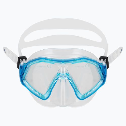 Zestaw do snorkelingu dziecięcy AQUASTIC Shelly maska + fajka jasnoniebieski