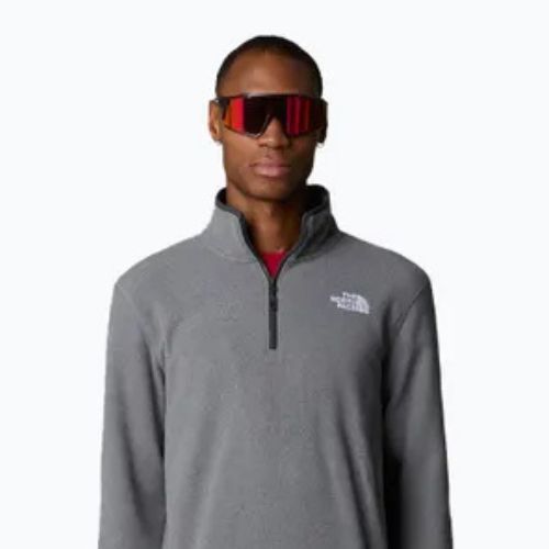 Bluza męska The North Face 100 Glacier 1/4 Zip medium grey heather