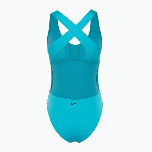 Strój pływacki jednoczęściowy damski Nike Multi Logo Crossback dusty cactus