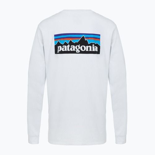 Longsleeve męski Patagonia P-6 Logo Responsibili white