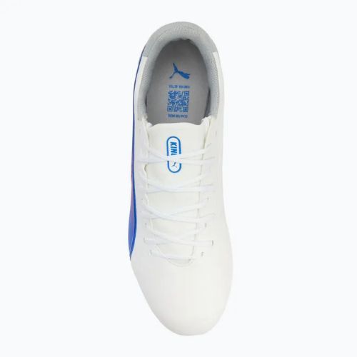 Buty piłkarskie męskie PUMA King Match MxSG puma white/bluemazing/flat light grey/sunset glow